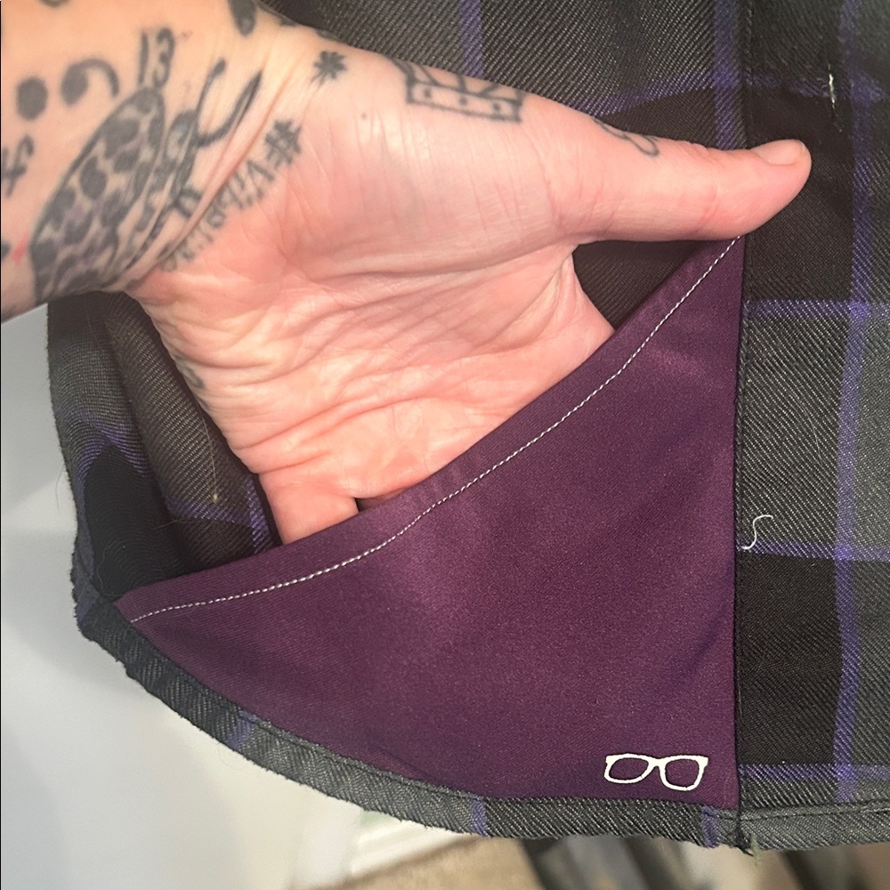 Nixon purple, black and grey Checkered Shirt - Picture 2 of 5